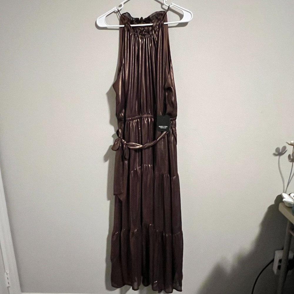 Simply Vera by Vera Wang Tiered Halter Dress (NWT)